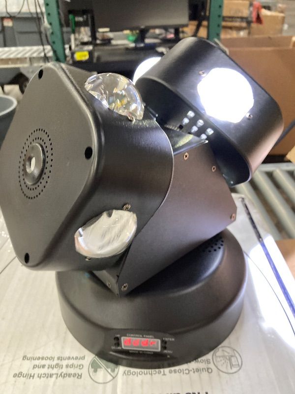 Photo 1 of **HAS CRACKS AND MISSING GLASS***RG LED 12 Double Arm Moving Head RGBW 4IN1 Full Color Beam Stage Light for Disco Wedding Bar KTV Party