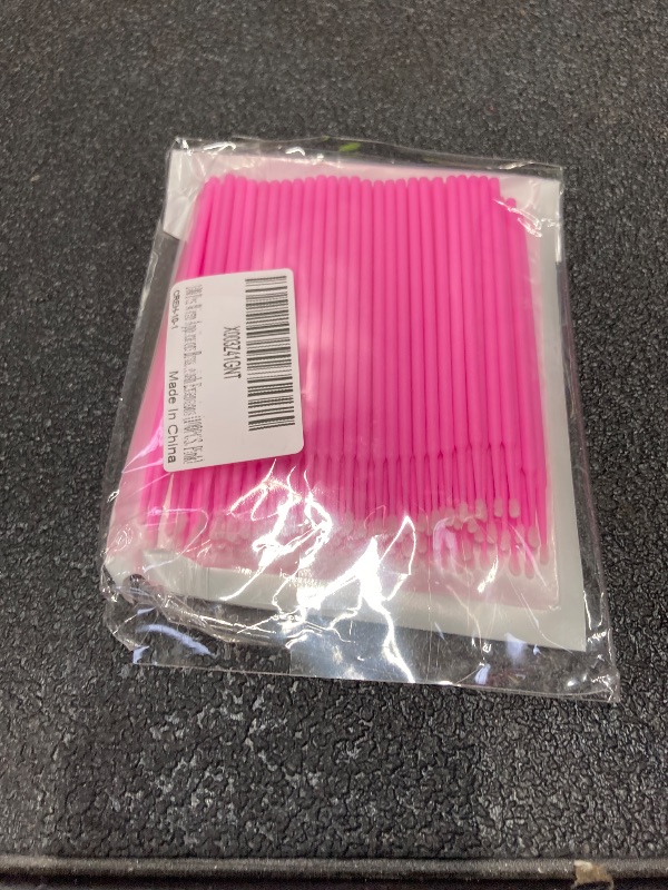 Photo 1 of 100 Pcs Micro Applicators Brushes, Micro Buds for Eyelashes, Disposable Eyelash Extension Brush for Eyelash Extensions (100PCS, Pink)