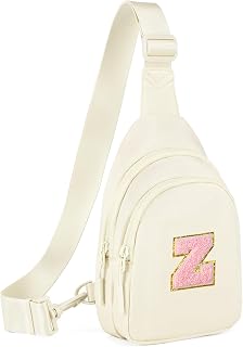 Photo 1 of "Z" Viverte Small Initial Sling Bag Cross Body Bag Fanny Pack for Girls Teen Girl Gifts Trendy Stuff Personalized Gifts for Teenager Girls (Beige-Z)