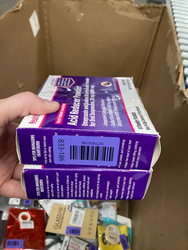 Photo 1 of **2 PACKS** HealthCareAisle Omeprazole and Sodium Bicarbonate Powder for Oral Suspension, 20 mg/1,680 mg - 14 Packets - Acid Reducer - Effective Acid Reflux Medicine, Treats Frequent Heartburn