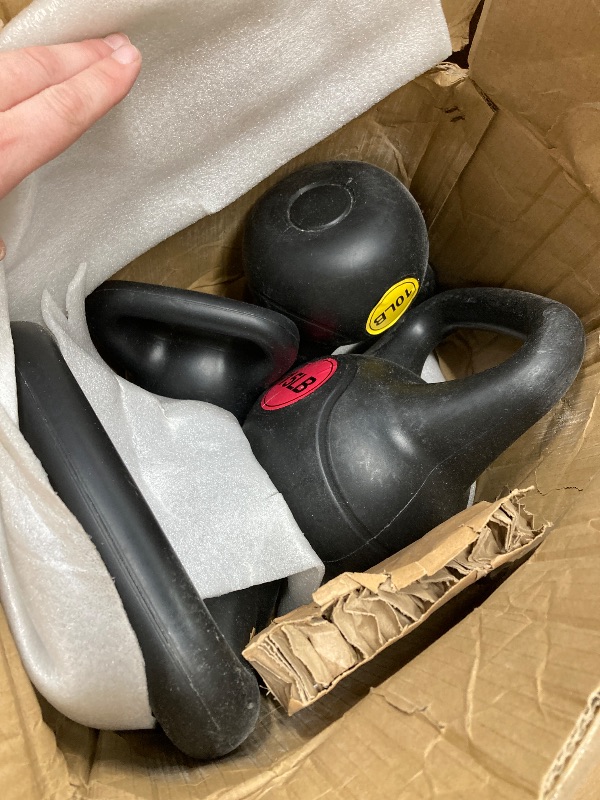 Photo 1 of **4 PIECE SET, ALSO INCLUDES 5LB** Fitvids Kettlebell Sets 3 Piece Strength Training KettleBells Weight Set 10lb, 15lb, 20lb Kettle Bell