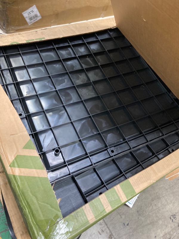 Photo 1 of ***2 BOXES -MISSING HARDWARE SELLING AS IS *** Patiowell 4x8 FT Plastic Outdoor Storage Shed with Floor, Garden Tool Shed with Two Windows and Single Lockable Door for Garden, Backyard, Lawn, Easy to Install, Dark Grey