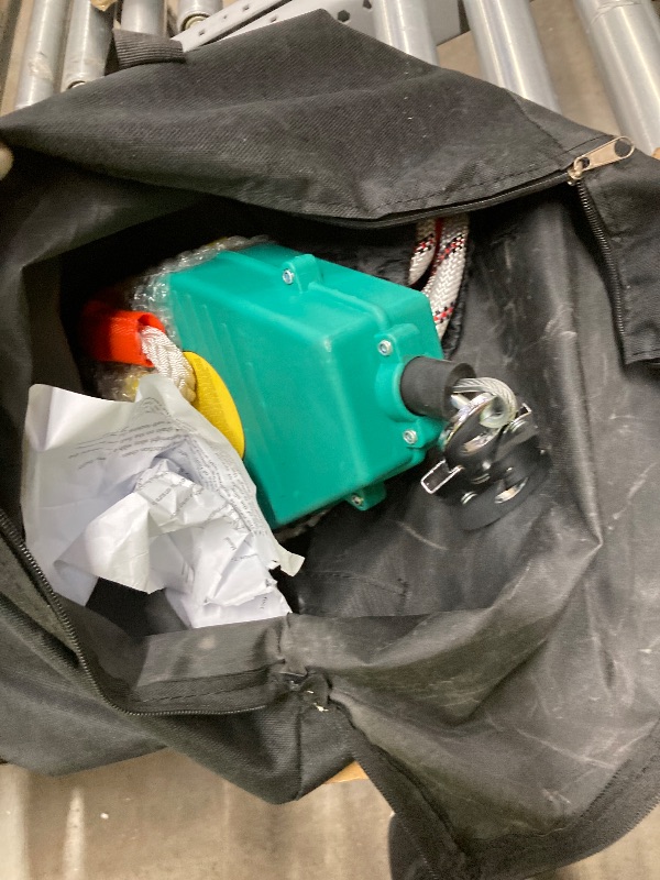 Photo 1 of ***USED -MISSING PIECES SELLING AS INCOMPLETE PARTS ONLY*** TRSMIMA Confined Space Tripod Kit - Heavy Duty Rescue Tripod Lifting Hoist 1200LBS Winch| 7'Adjustable Legs| 98' Cable Portable Tripod Kit| 32.8' Fall Protection| 4.4-7.02ft Working Height