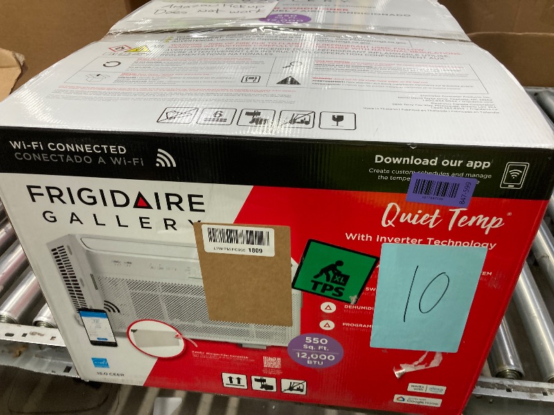 Photo 1 of ***NO RETURNS NO REFUNDS***Frigidaire Gallery 12,000 BTU Smart Inverter Window Air Conditioner with Wi-Fi, Energy Star Most Efficient Certification & Indoor Air Quality Monitoring, Cools Up to 450 Sq. Ft., Ultra Quiet, White