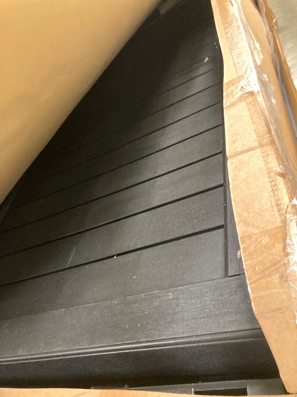 Photo 1 of ***DAMAGED -SELLING AS PARTS ONLY*** 270 Gallon Extra Large Deck Box Outdoor, Resin Storage Box Outdoor Waterproof, Lockable Garden Storage Bench, Holds Patio Furniture, Pool Supplies & Equipment, Hydraulic Rod, UV-Proof, Black