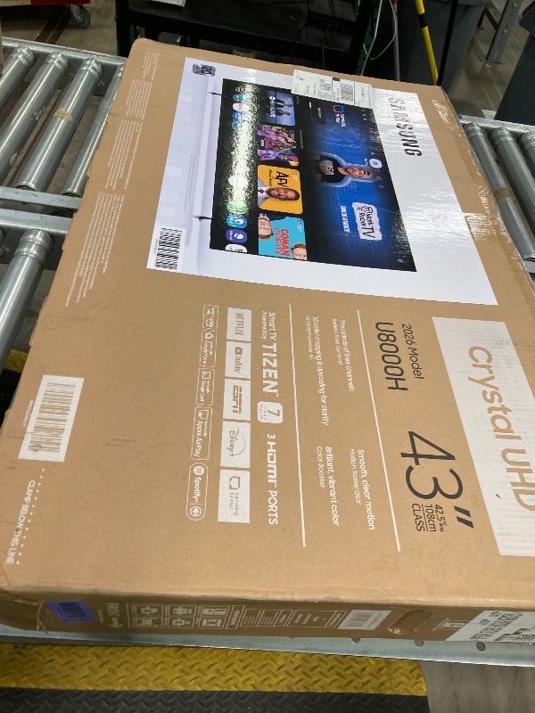 Photo 1 of ***PARTS ONLY/BROKEN SCREEN***Samsung 43-Inch Class Crystal UHD U8000H Series Samsung Vision AI Smart TV (2026 Model, 43U8000H) Crystal Processor 4K, Endless Free Content, Motion Xcelerator, Color Booster, Alexa Built-in