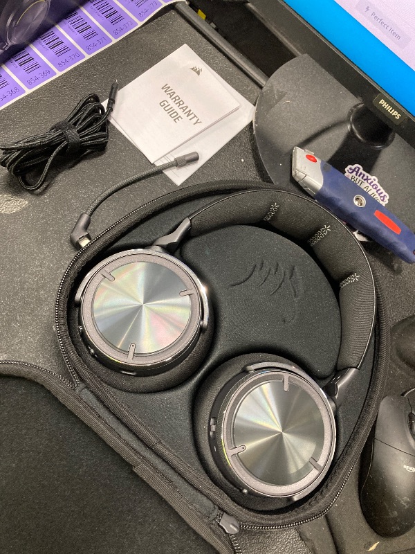 Photo 1 of ***MISSING PIECE SELLING AS IS *** Corsair Virtuoso MAX Wireless Officially Licensed Xbox Series X|S Gaming Headset – Dolby Atmos, Active Noise Cancelling, 2.4GHz Wireless & Bluetooth, Game/Chat Audio Controls, PC – Carbon
