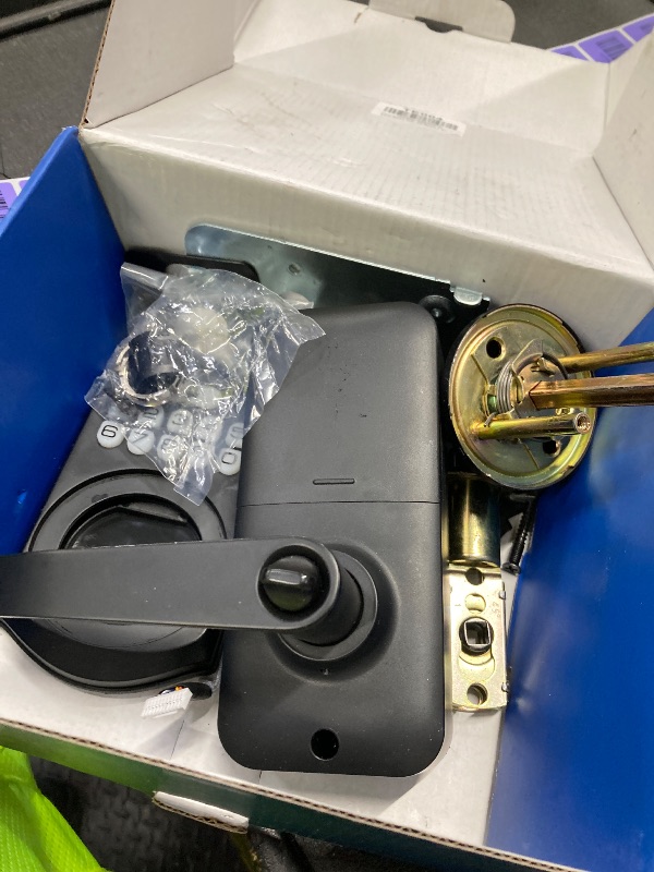Photo 1 of ***MISSING PIECES -SELLING AS PARTS ONLY *** TEEHO TE004 Keyless Entry Keypad Door Lock with Handle - Smart Digital Electronic Lock for Interior Door with Anti-Peeping, Auto Lock & Passage Mode - Easy Installation - Matte Black
