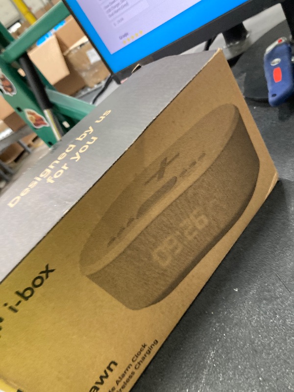 Photo 1 of ***Battery cover is missing***i box Dawn FM Radio, Bluetooth Wireless Speaker, Fast Charging, Clock Radio, LED Display, USB Charger, Dimmable Night Light, Alarm Clock Feature, Wireless Charger, Digital Clock, Dual Alarm (Grey)***Battery cover is missing**