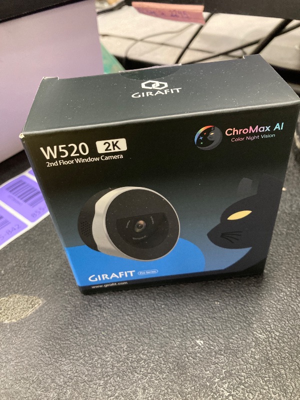 Photo 1 of ***cord missing**Girafit 2K 3MP Window Camera with 20°Tilt Angle Camera for Second Floor,2.4GHz/5GHz WiFi Cameras for Home Security,ChroMax AI Color Night Vision,Security Camera for Outdoor Monitor,Motion Detection***cord missing**