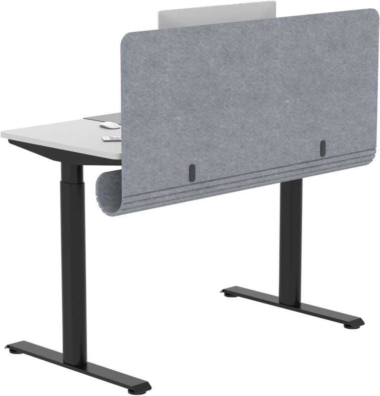 Photo 1 of 
ERGO COLLECT Desk Privacy Panel with Wire Management, 47.2 x 22.5 inch Sound Absorbing Felt Cubicle Desk Divider with Hidden Cord Organizer, Clamp or Screw...