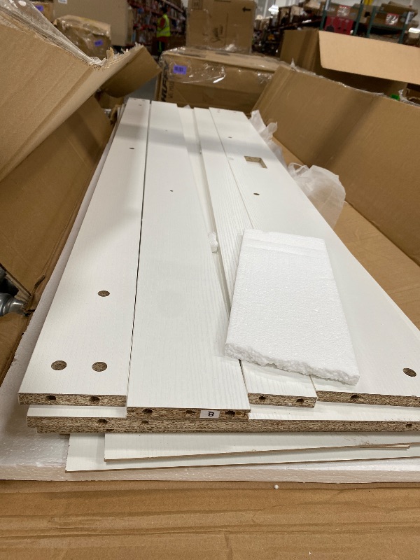Photo 1 of ***MISSING PIECES -SELLING AS PARTS ONLY*** Garvee 9 Drawer Dresser for Bedroom - 65” Wide Chest of Drawers with LED Light and Charging Station, Modern Large TV Stand Cabinet Organizer with Open Shelf for Living Room, Entryway, Hallway, White