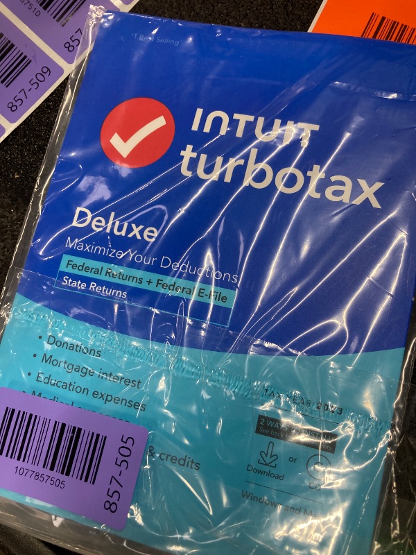 Photo 1 of [Old Version] TurboTax Deluxe 2023, Federal & State Tax Return [PC/Mac Disc]