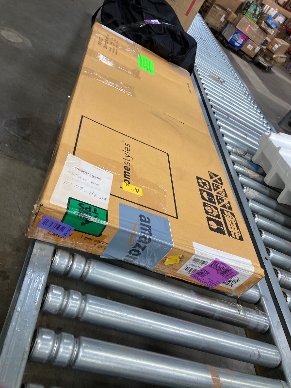 Photo 1 of *****Carton #1of 2 Only****Homestyles Buffet of Buffets Server,Off-White Cabinet Stainless Steel Top, Sideboard Storage Options, Drawers, Removable Wine Storage, Coffee Bar for Kitchen, Dining Room, Entryway, Living Room