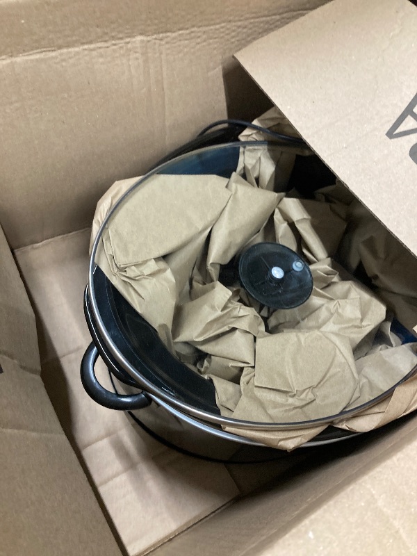 Photo 1 of **PARTS ONLY****Crock-Pot Large 8-Quart Programmable Slow Cooker with Auto Warm Setting Black Stainless Steel