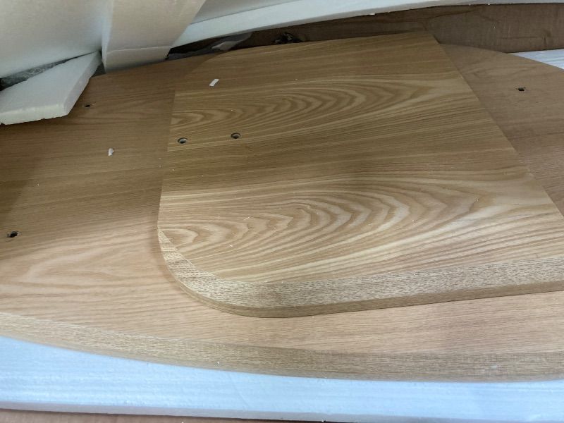 Photo 1 of **MISSING PARTS***Honyee Modern Oval Coffee Table, Small Coffee Tables for Living Room - Oak Wood Top with Solid Legs, Wooden Center Table Easy Assembly for Living Room &Bedroom,Office, Natural