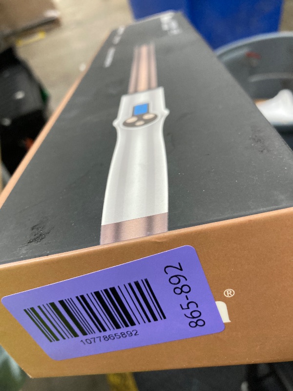 Photo 1 of 1 Inch Extra Long Barrel Curling Wand, Ceramic Tourmaline Curling Wand Professional Dual Voltage with Adjustable Temperature