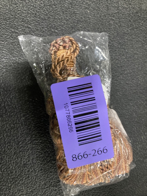 Photo 1 of 1 Pack Small Decorative Tassel with Hanging Loop, 8 in Total Length – Handcrafted Curtain Tieback, Ornament, and Home Décor Accent (E98327_C)