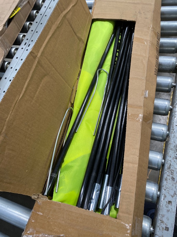 Photo 1 of ***DAMAGED -MISSING PARTS SELLING AS PARTS ONLY*** Franklin Sports Blackhawk Portable Soccer Goal, Optic Yellow, 12' x 6'