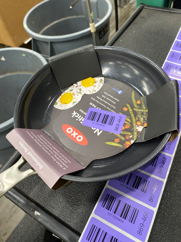Photo 1 of 
OXO Enhanced 8" Frying Pan Skillet, PFAS-Free Ceramic Nonstick, Durable Hard Anodized Cookware, Scratch Resistant, Stainless Steel Handle, Good Grips,...
