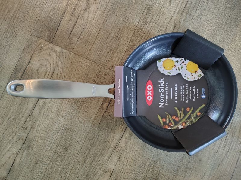 Photo 1 of
OXO Enhanced 8" Frying Pan Skillet, PFAS-Free Ceramic Nonstick, Durable Hard Anodized Cookware, Scratch Resistant, Stainless Steel Handle, Good Grips,...