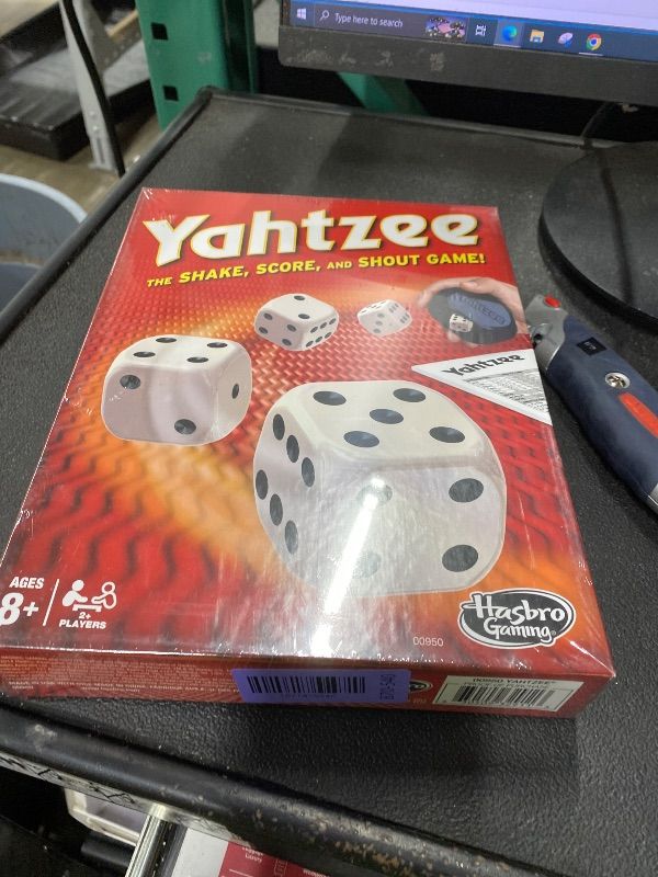 Photo 1 of 
Hasbro Gaming Yahtzee Game, Fast-Playing Dice Games for Kids, Teens, and Adults, Strategy Games, Family Games for Kids, 2 or More Players, Ages 8 and Up