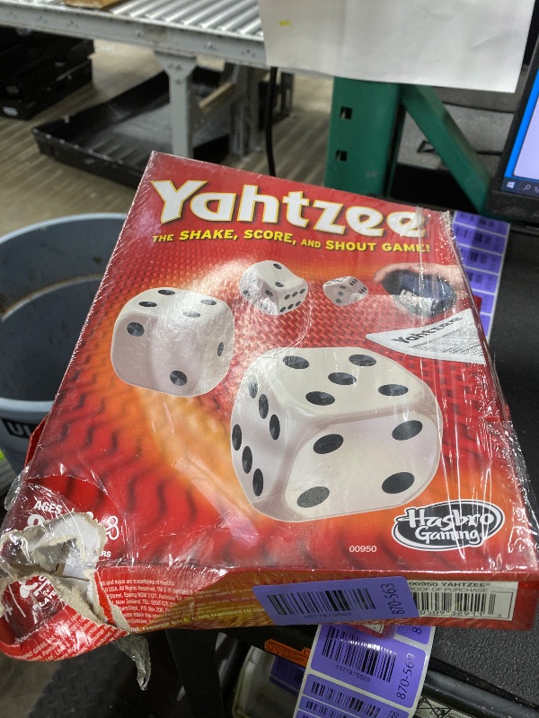 Photo 1 of
Hasbro Gaming Yahtzee Game, Fast-Playing Dice Games for Kids, Teens, and Adults, Strategy Games, Family Games for Kids, 2 or More Players, Ages 8 and Up