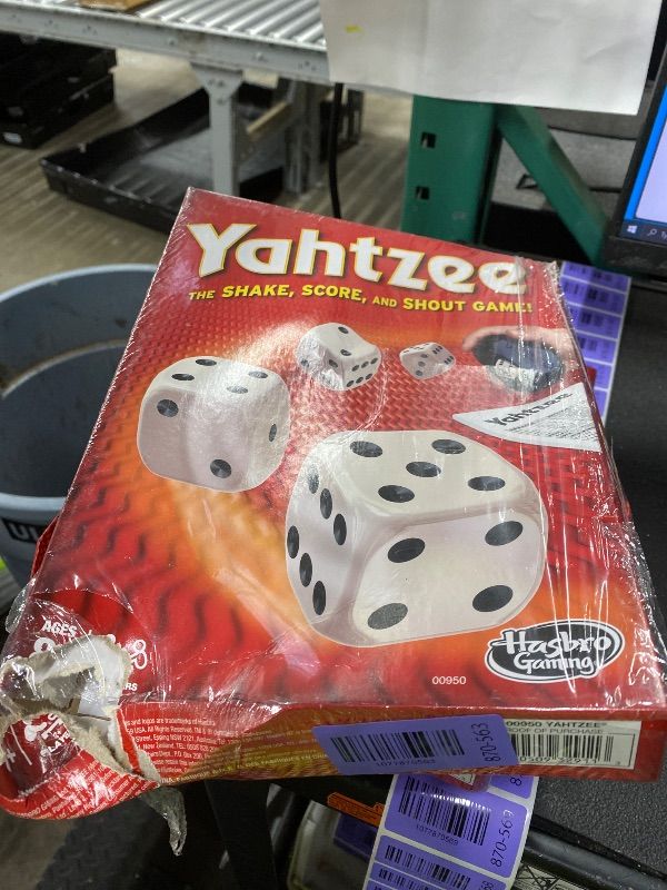 Photo 1 of
Hasbro Gaming Yahtzee Game, Fast-Playing Dice Games for Kids, Teens, and Adults, Strategy Games, Family Games for Kids, 2 or More Players, Ages 8 and Up