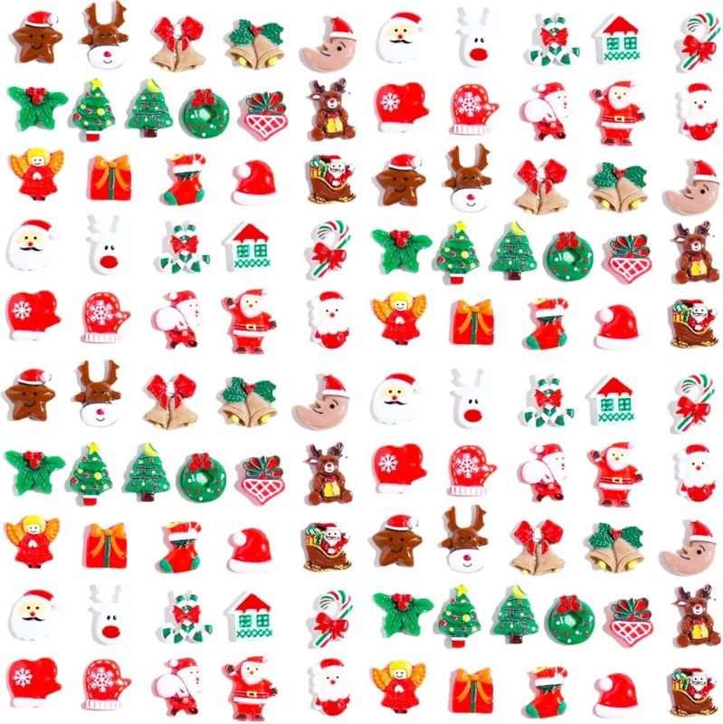 Photo 1 of
100pcs Christmas Slime Flatback Charms, Assorted Craft Resin Ornaments Miniature Ornaments Set, Santa Snowman Tree Bell Resin Decoration for Craft Making,...
