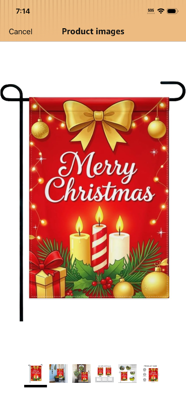 Photo 1 of
Merry Christmas Garden Flag 12x18 Inch Double Sided – Festive Holiday Candles & Ornaments Outdoor Yard Decoration for Porch, Lawn & Patio