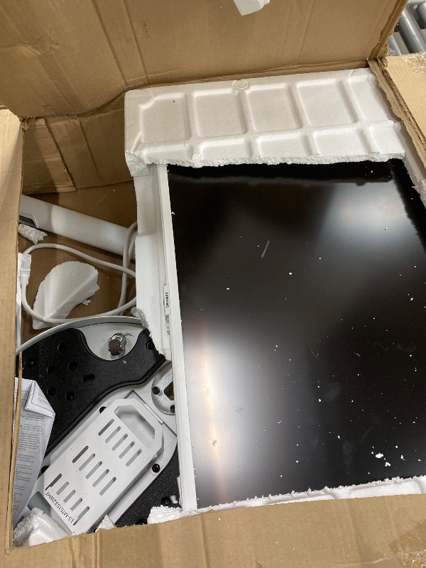 Photo 1 of ***DAMAGED -SELLING AS IS *** Samsung The Movingstyle Essential 32" 4K UHD Smart Monitor with Adjustable Rolling Stand, Smart TV Apps, Built-in Speakers, White Design, Gaming Hub, AI Picture Optimizer, SmartThings, F-LS32FM70-MSR