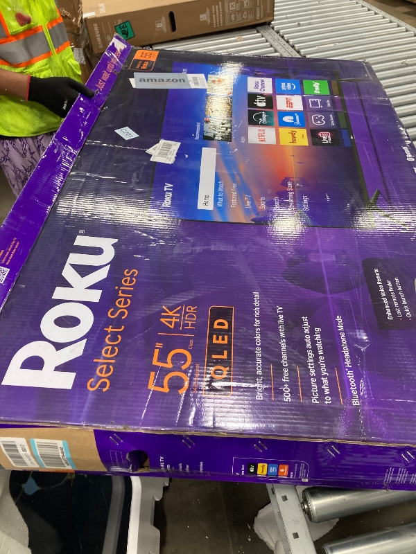 Photo 1 of ***NO RETORNO****Roku Smart TV 2026 – 55-Inch Select Series, 4K QLED TV – Roku TV with Voice Remote – Flat Screen QLED Television with Wi-Fi for Streaming Live Local News, Sports, & Movies – Bluetooth Headphone Mode