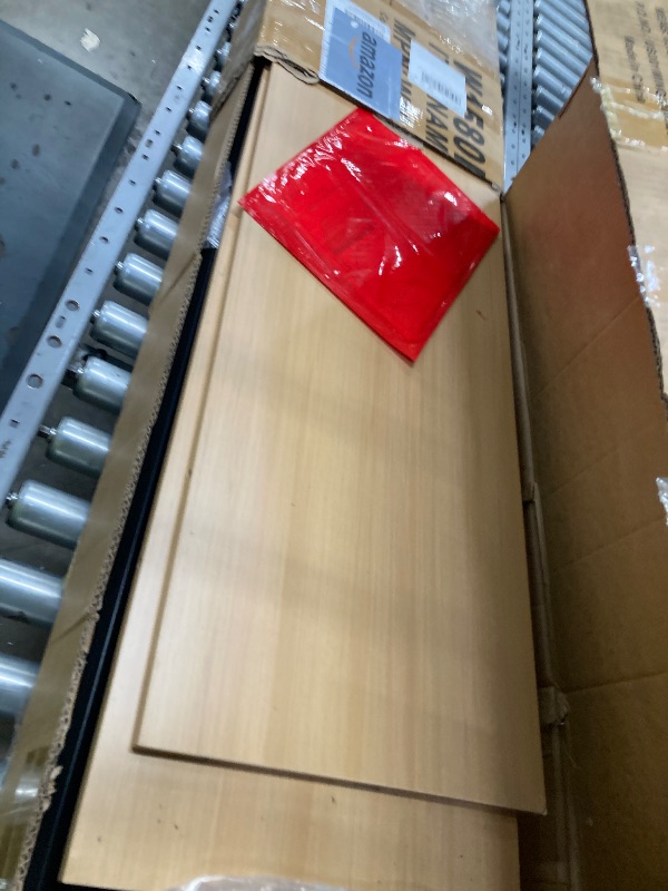 Photo 1 of ***MISSING PIECES*** Bellemave Queen Loft Bed with Storage Stairs, Shelves & Wardrobe, Metal Queen Size Loft Bed Frame with USB Ports and LED Lights, Heavy Duty Loft Bed for Adults, No Box Spring Needed, Black & Natural **ONLY ONE BOX**