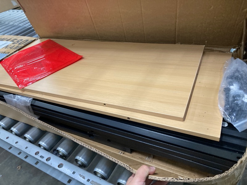 Photo 1 of ***MISSING PIECES*** Bellemave Queen Loft Bed with Storage Stairs, Shelves & Wardrobe, Metal Queen Size Loft Bed Frame with USB Ports and LED Lights, Heavy Duty Loft Bed for Adults, No Box Spring Needed, Black & Natural **ONLY ONE BOX**