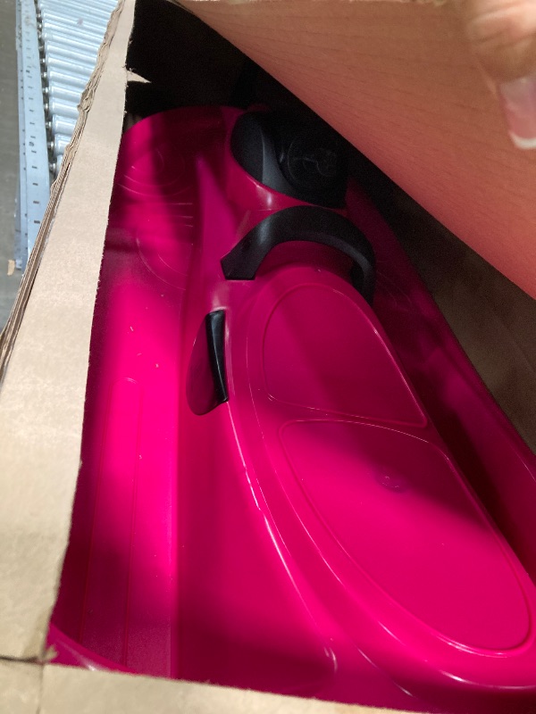 Photo 1 of **MISSING STEERING WHEEL/PARTS ONLY**** Gizmo Riders Stratos - 2-Person Racing Style Bobsled with Steering Wheel, Corrosion Free Plastic with Snap Together Assembly, Holds 250lbs, Ages 3 and Up (Monster Pink)