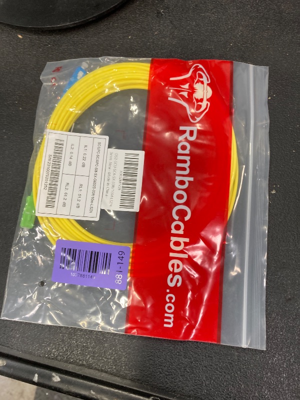 Photo 1 of (30ft/10m) SC/UPC to SCA Fiber Optic Internet Cable, OS2 Single Mode Fiber Patch Cable, Simplex 9/125um LSZH Yellow OD 3.0mm, ???????????