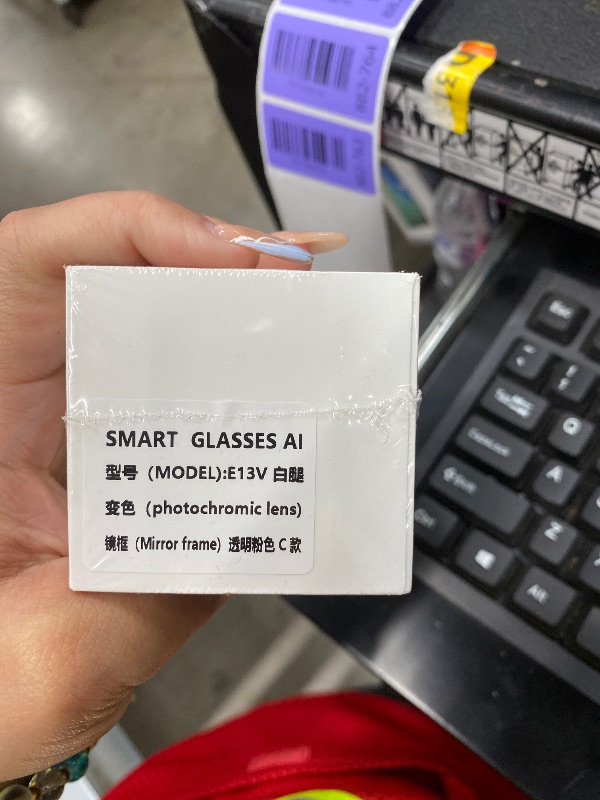 Photo 1 of ******* SEALED BY COMPANY*******HAIXINDA AI Smart Glasses, AI Glasses Powered by ChatGPT, Photochromic Lenses, Support 169 Languages, Real-Time Translation via APP, Bluetooth Glasses for Men & Women, Meeting Travel Trade (Pink)