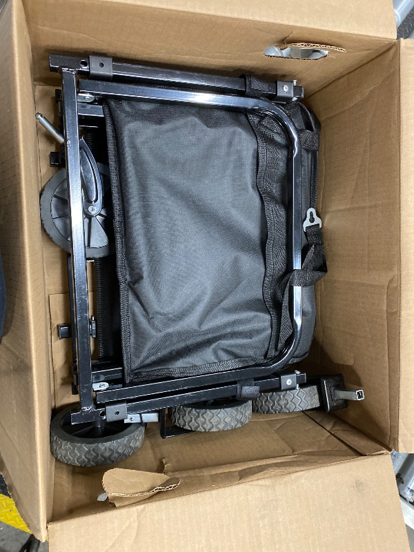 Photo 1 of ***MISSING HANDLE -SELLING AS IS *** Yozoia 360LBS Heavy-Duty Wagons Carts Foldable 120L Collapsible Wagon Cart with Wheels and Tailgate, Folding Utility Wagon Carts for Groceries, Outdoor Camping, Shopping, Beach, Garden