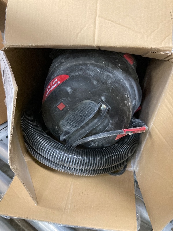 Photo 1 of ***MISSING PIECES --SELLING AS IS *** Shop-Vac 5 Gallon 5.5 Peak HP Wet/Dry Vacuum, Wall Mountable Compact Shop Vacuum with 18+7Ft Long Hose & Attachments, Ideal for Jobsite, Garage, Car & Workshop. 9522236