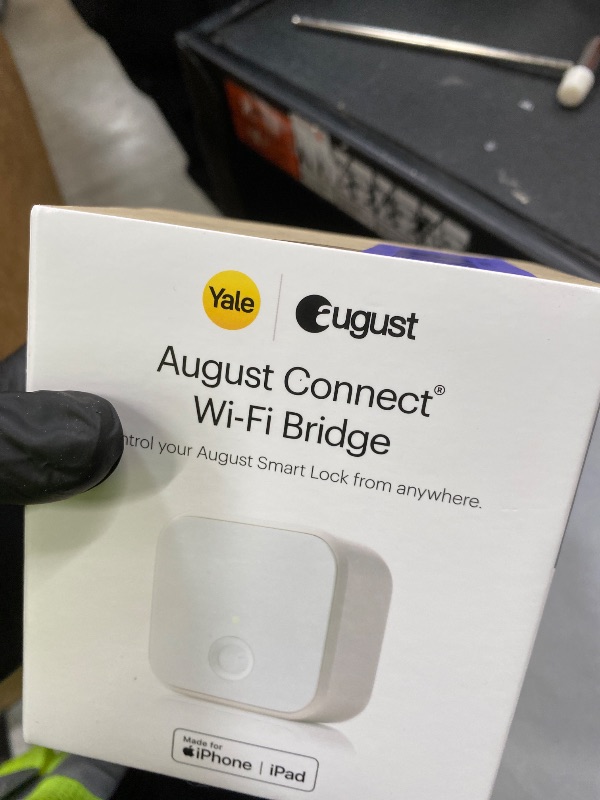Photo 1 of **MISSING PARTS**August Home Connect Wi-Fi Bridge, Remote Access, Alexa Integration for Your August Smart Lock, white, 1.5 x 2.4 x 2.4"