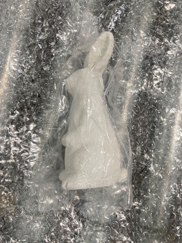 Photo 1 of ***ONE ONLY*** Easter Bunny Decor, Resin Rabbit Figurines ONE, White Bunny Statues for Rustic Easter Decorations, Minimalist Bunnies Figurines for Spring Table Centerpiece, Home, Farmhouse Mantle Shelf Decor