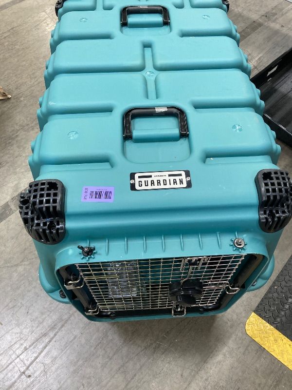 Photo 1 of **MINOR SIDE DAMAGE/MISSING SOME HARDWARE**Mammoth Guardian Dog Kennel 36" Heavy Duty Travel & Outdoor Crate for Puppies, Small, Medium & Large Dogs, Secure 3 Bolt Lock, Adventure Ready for Hunting, Camping & Offroad – Lagoon Blue Kennel