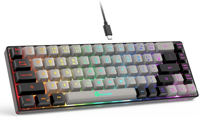 Photo 1 of **NO BOX***GEODMAER 65% Gaming Keyboard, Wired Backlit Mini Keyboard, Ultra-Compact Anti-Ghosting No-Conflict 68 Keys Membrane Gaming Wired Keyboard for PC Laptop Windows Gamer  EST VALUE 16.97