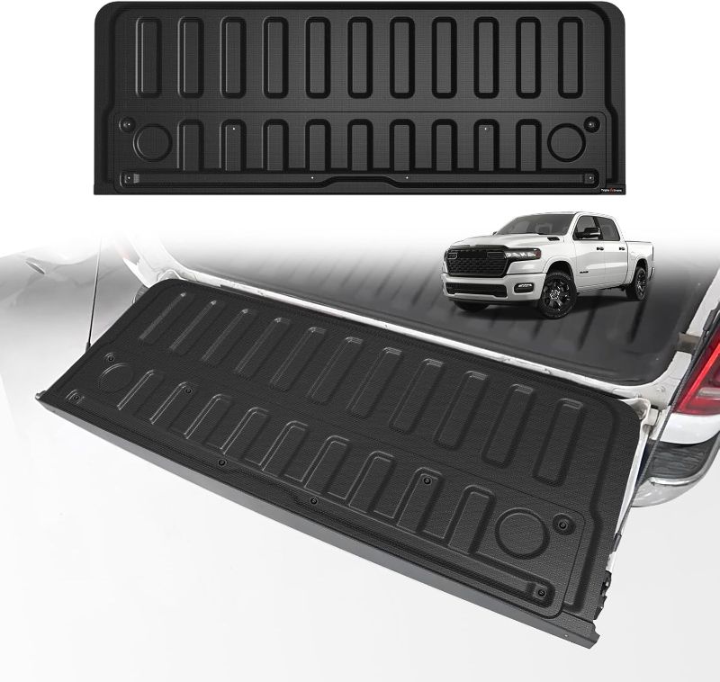 Photo 1 of **HAS ADHESIVE ALL AROUND**Tailgate Mat Compatible with 2019-2026 Ram 1500 Power Tailgate-Release&Standard Tailgate Accessories, Tailgate Cover Custom Fit All Weather Liner, Not