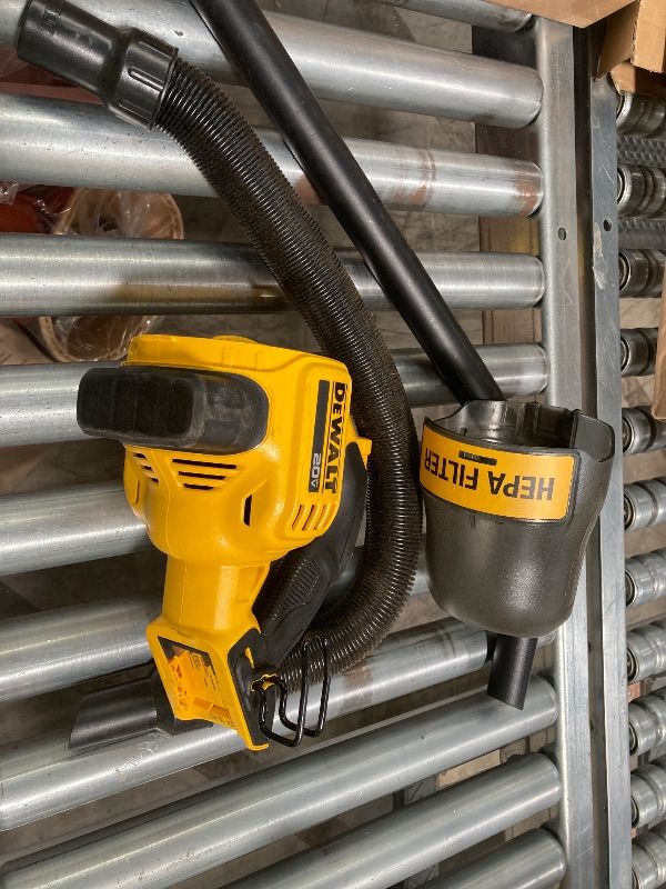 View 2 of **MISSING PARTS ONLY/NO BOX***DEWALT 20V Handheld Vacuum Cordless, Car Vacuum with HEPA Filter, 6 Attachments and LED Light, High Performance Dry Only Small Shop Vac, Battery Not Included (DCV501HB)