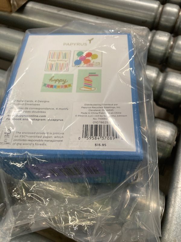 Photo 1 of **BOX IS DAMAGED**Papyrus Blank Birthday Cards, Birthday Celebrations (20-Count)