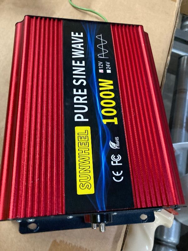 Photo 1 of ***MISSING PARTS-ONLY***SUNWHEEL 1000W Pure Sine Wave Inverter, 12V DC to 110V/120V AC Power Inverter for RV?Off Grid?Truck with 2 AC outlets and LCD Display