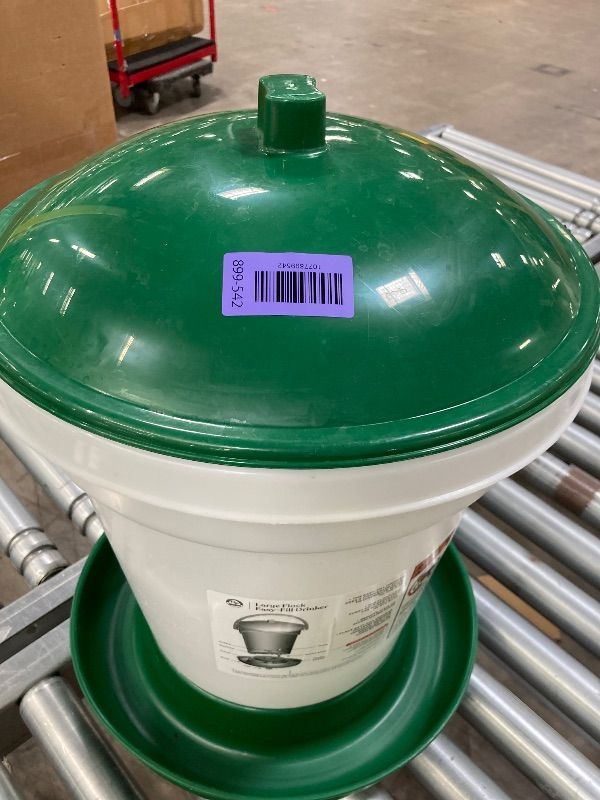 Photo 1 of **PARTS ONLY/LEAKS***Harris Farms Large Flock Easy-Fill Poultry Drinker, Made with BPA-Free Plastic, Top Fill Design, 6.25 Gallon