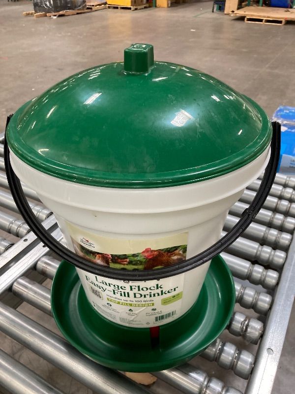 Photo 1 of **PARTS ONLY/LEAKS***Harris Farms Large Flock Easy-Fill Poultry Drinker, Made with BPA-Free Plastic, Top Fill Design, 6.25 Gallon