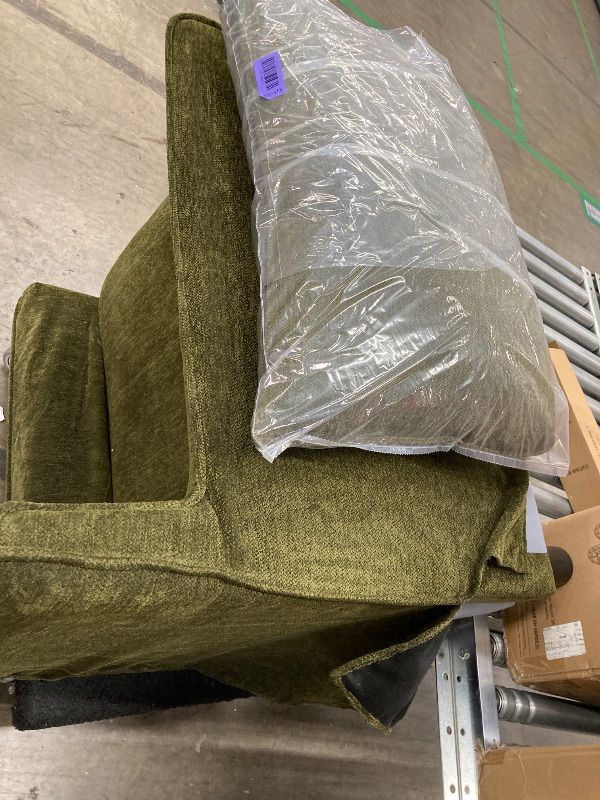 Photo 1 of ***NO BOX****Upholstered Barrel Accent Chair, Modern Single Sofa with Washable Cover for Living Room, Bedroom,Reading Spaces,Office,Green